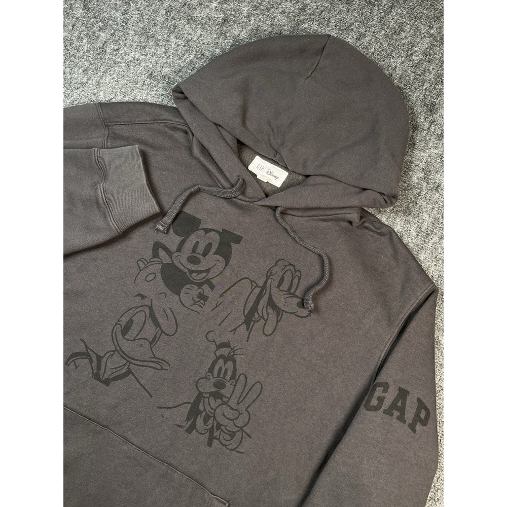 GAP x DISNEY MICKEY And Friend Gray Pull Over Hoodie Front Pocket Extra Soft New